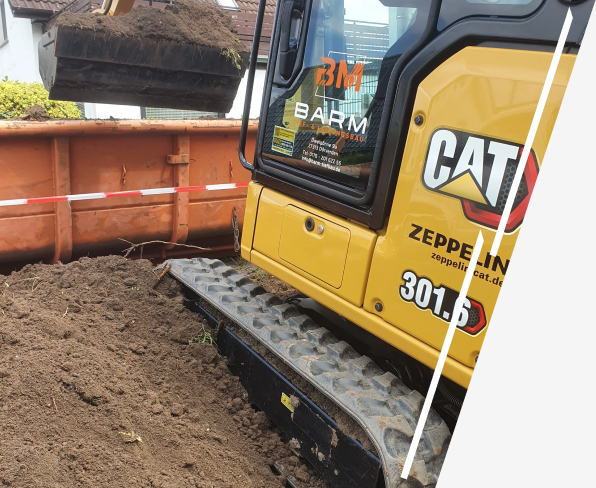 Bagger beim Erdaushub