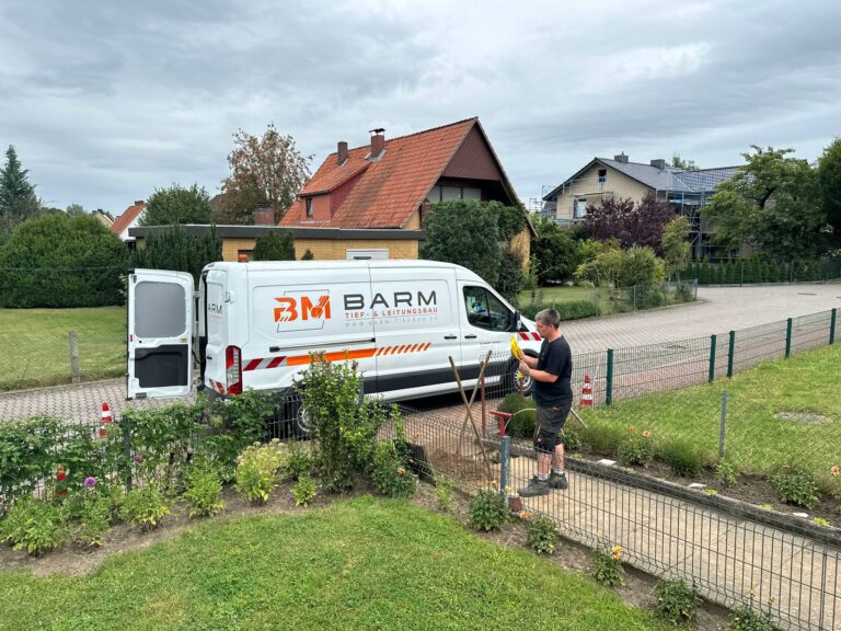 Pflasterarbeiten mit Betonsteinen